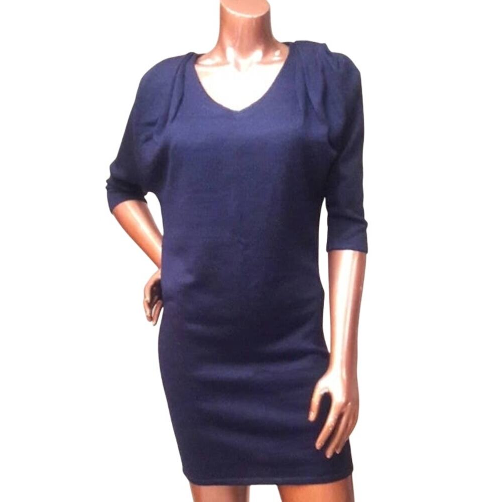 Ann Taylor Loft Merino Wool Navy Tunic Dress Size S